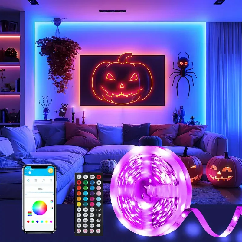 รูปสินค้า USB LED Strip Light ปรับยาวได้ ควบคุมด้วยแอปและรีโมท RGB 3535 ตกแต่งบ้าน