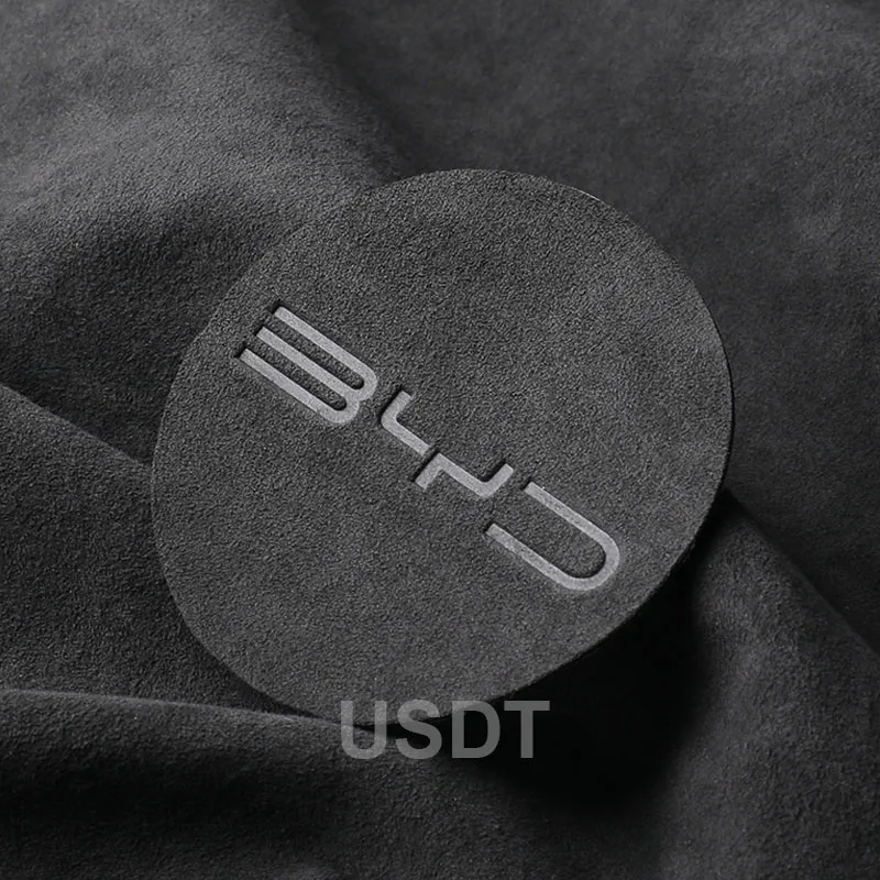 BYD Seal Atto 4 EV 자동차 스티어링 휠 전면 엠블럼 배지 로고 스웨이드 스티커