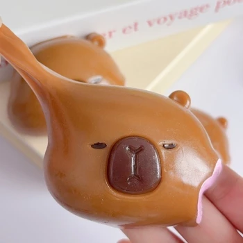 Squishy Capybara Squeeze Stress Toy Lovely Soft Relief Relax Toys Cute Fast Rebound Decompression Doll Birthday Anti-stress Gift