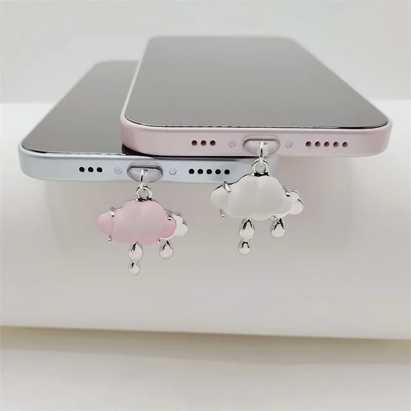 날씨 먼지 플러그 매력 전화 스토퍼 펜던트 충전 포트 플러그 iPhone 유형 C 먼지 보호 Airpods 액세서리에 귀여운