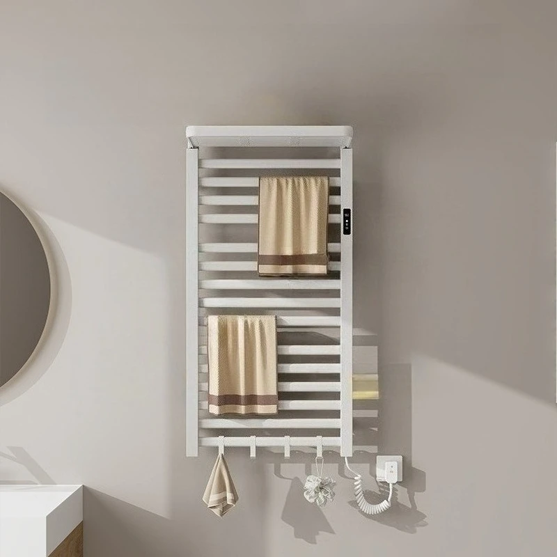 ราวแขวนผ้าเช็ดตัวไฟฟ้าในบ้าน ราวแขวนผ้าเช็ดตัวไฟฟ้ากันน้ำ ควบคุมอุณหภูมิคงที่ อุปกรณ์ห้องน้ำทันสมัย 1