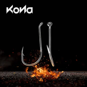 KONA 문어 낚시 후크, 바닷물 긴 지점 가시 부리 후크, 고탄소강 낚시 후크, 낚시 액세서리 태클, 25 ~ 50 개