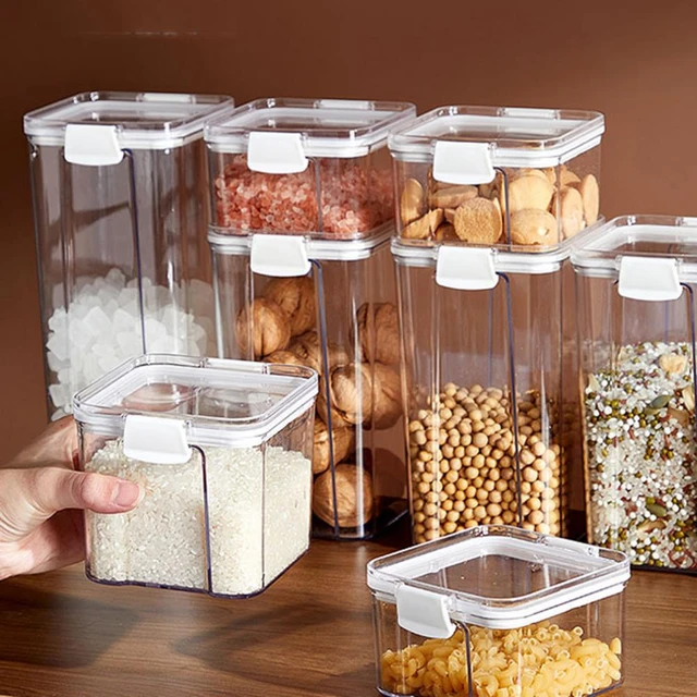 Airtight Food Storage Container Baking Supplies Organizer Leak-proof  Transparent Food Storage Jars Organize Kitchen Pantry - AliExpress