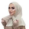 Soft Elastic Ready Jersey Cotton Hijab Undercap For Muslim Woman Bonnet Solid Color Instant Inner Caps Ladies Headband Free Size 4