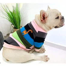 

Luxury Dog Clothes Autumn and Winter Plus Velvet Cute Rainbow Suitable for Small Medium Dog French Bulldog Schnauzer Pug Sweater