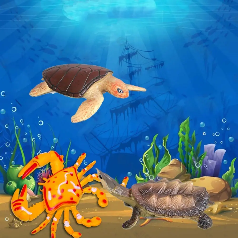 Realistic Miniatures Marine Life Sea Turtle Model Ocean Animal Tortoise Figurines Aquarium Decoration Fish Tank Accessories Toys fish tank ornaments fish tank decorations aquarium ornaments