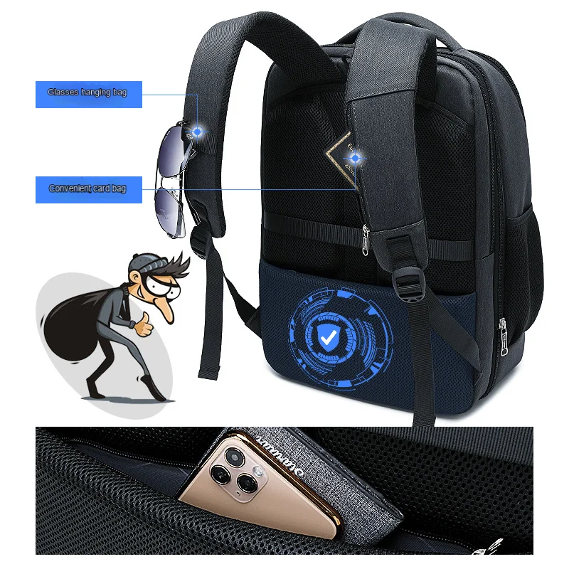 High-end Men's Sports Bag Bag Multi-functional Backpack Trendy Men's Travel Waterproof Casual Backpack Computer Bag