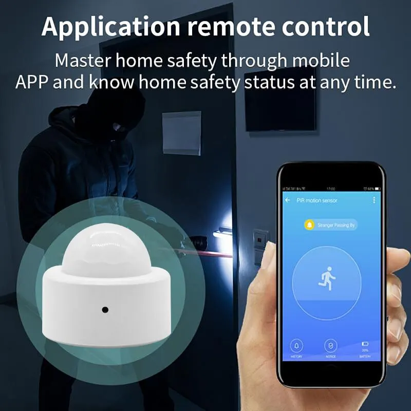 

Zigbee Mini Smart PIR Human Body Infrared Sensor Anti Theft Motion Detector Tuya TY003 Tuya App Remote Control Smart Life