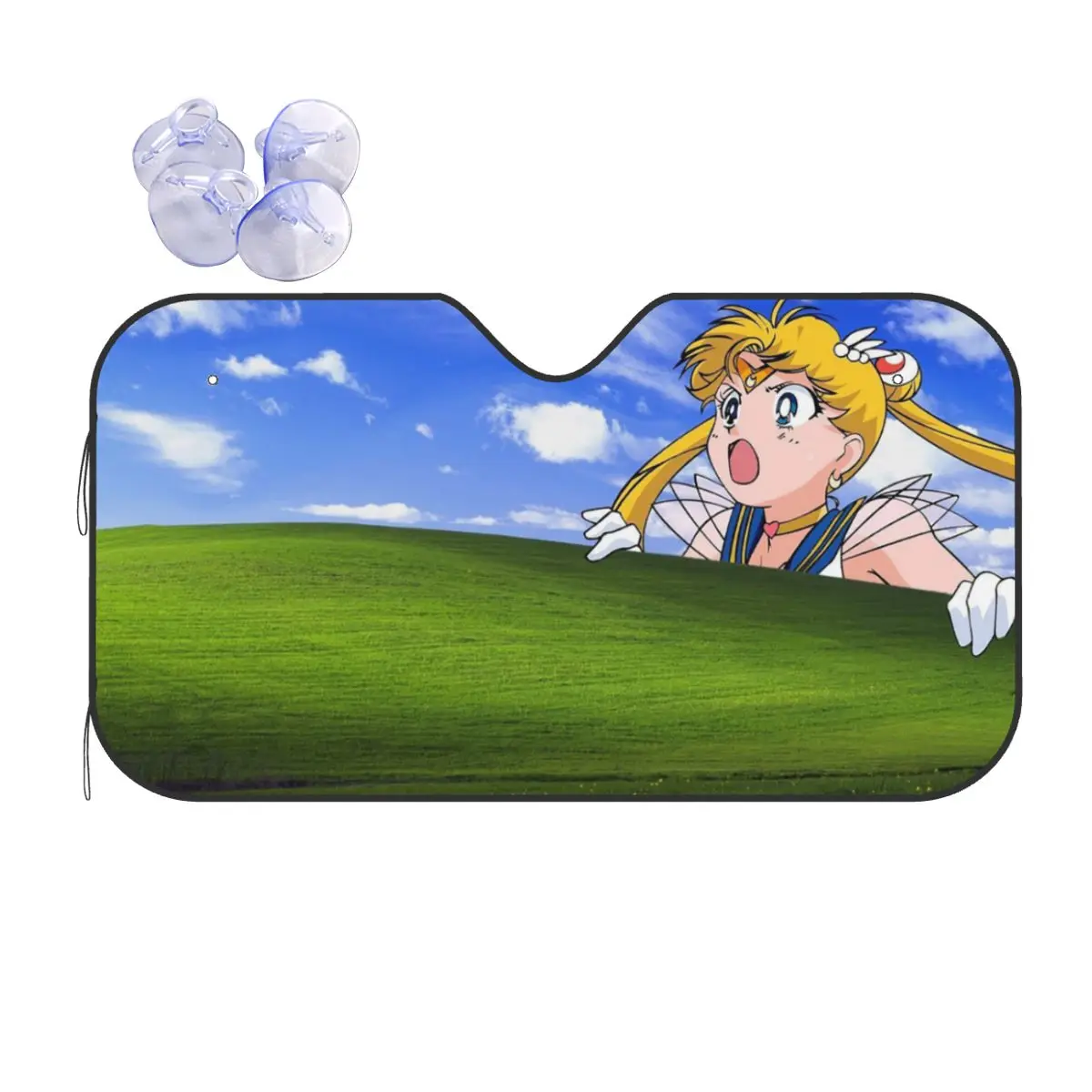 

Moon Girl Anime Foldable Sunshade Windscreen 70x130cm Foils Sun Visor Car-covers