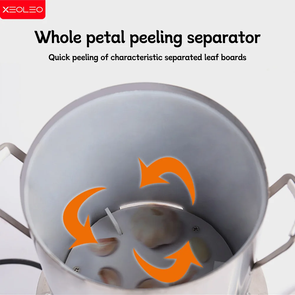 XEOLEO Electric Garlic Peeling Machine Garlic Skin Peeling Maker Food Processor Commercial for Home Grain Separator Restaurant 4