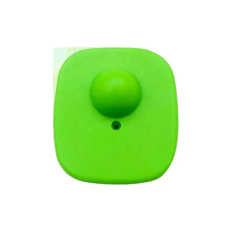 100 Pcs Green RF 8.2Mhz Security Tags for clothing store,small square hard tag with 100 Pins Suitable for bag and shoe shop