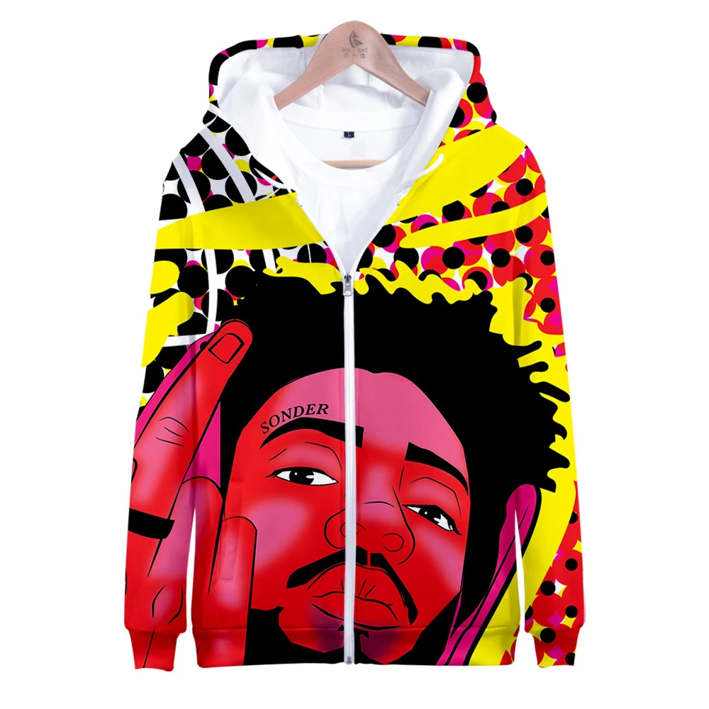 

Brent Faiyaz Hoodie 3D Zipper Sweatshirt Women Men Long Sleeve Harajuku Streetwear 90s American Rapper Fashion Clothes Plus Size