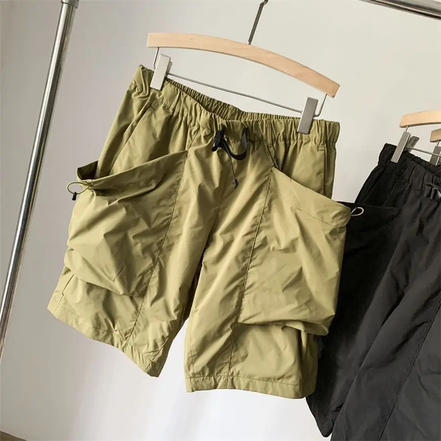 골드윈 26SS 루즈핏 아웃도어 카고 반바지 남녀공용 방수 립스탑 경량 멀티 포켓 5인치 하이킹 반바지