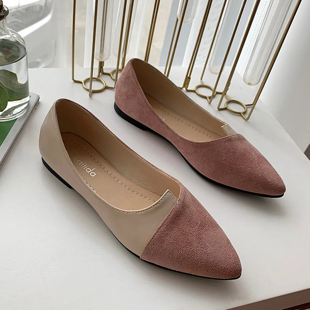 Women Mules Fashion Comfortable Pumps Pointed Toe Ballerina Ballet Flat Slip On Shoes Zapatos Mujer Ladies Shoes In Stock