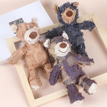 Squeaky Plush Bear Toy Indestructible Dog Toys Interactive Plush Dog Toys for Small Medium Large Dogs 2