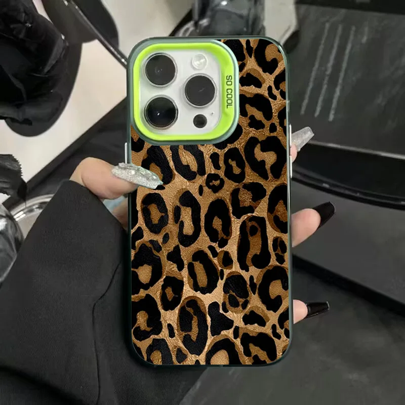 Brown Leopard Anti-Drop Armor Phone Case - Durable & Stylish Protection Back Cover