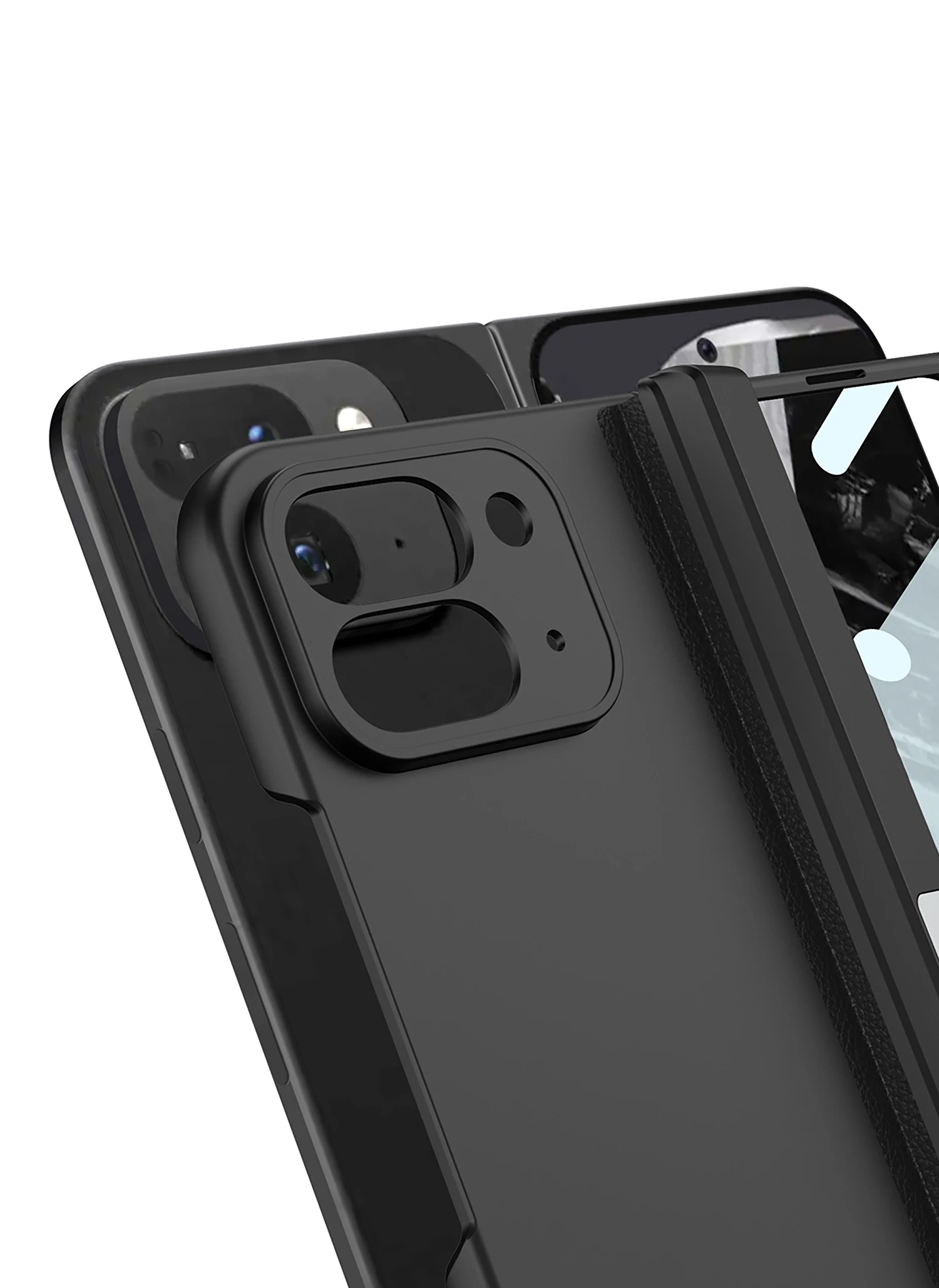 Magnetic Hinge Holder Shockproof Case For Google Pixel 9 Pro Fold Screen Glass P