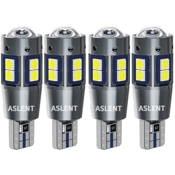 고품질 T10 W5W 168 192 LED 후미등 3030 10smd 12V 자동 램프 CANBUS 오류 없음 자동차 마커 주차 전구 6000K ASLENT 2 4 개