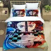 Demon Slayer Printed Bedding Sets exquisite bed supplies set duvet cover bed comforter set bedding set luxury birthday gift 4