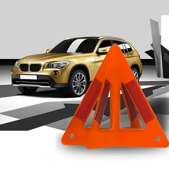 Reflective Car Emergency Warning Triangle Red Foldable Cars Stop Sign Stand Portable Safety Car Breakdown Warning Sign 1