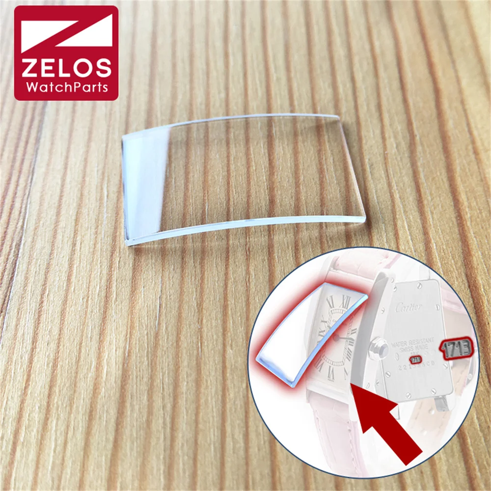 Vetro Di Cristallo Zaffiro Ad Arco Adatto Per Orologio Cartier Tank Americaine