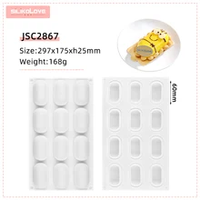  SILIKOLOVE 3D Long Strip Silione Molds for Mousse Cake Silicone Baking Molds French Dessert Silicone Gel Molds DIY Baking Tools 