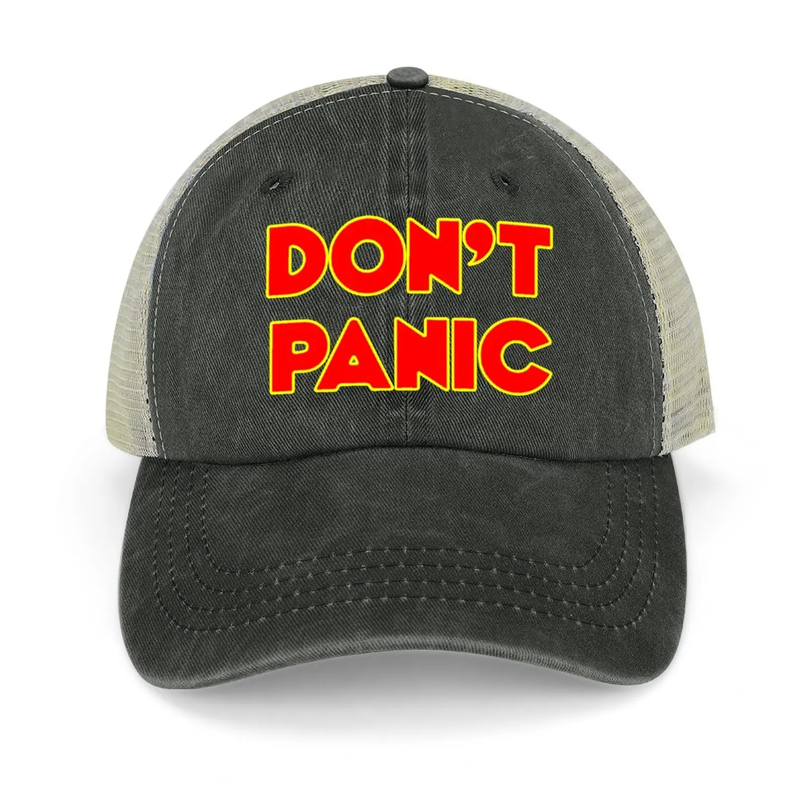 

Dont Panic color Cowboy Hat Golf Wear Streetwear Hats Baseball Cap Sunscreen Women Hat Men'S