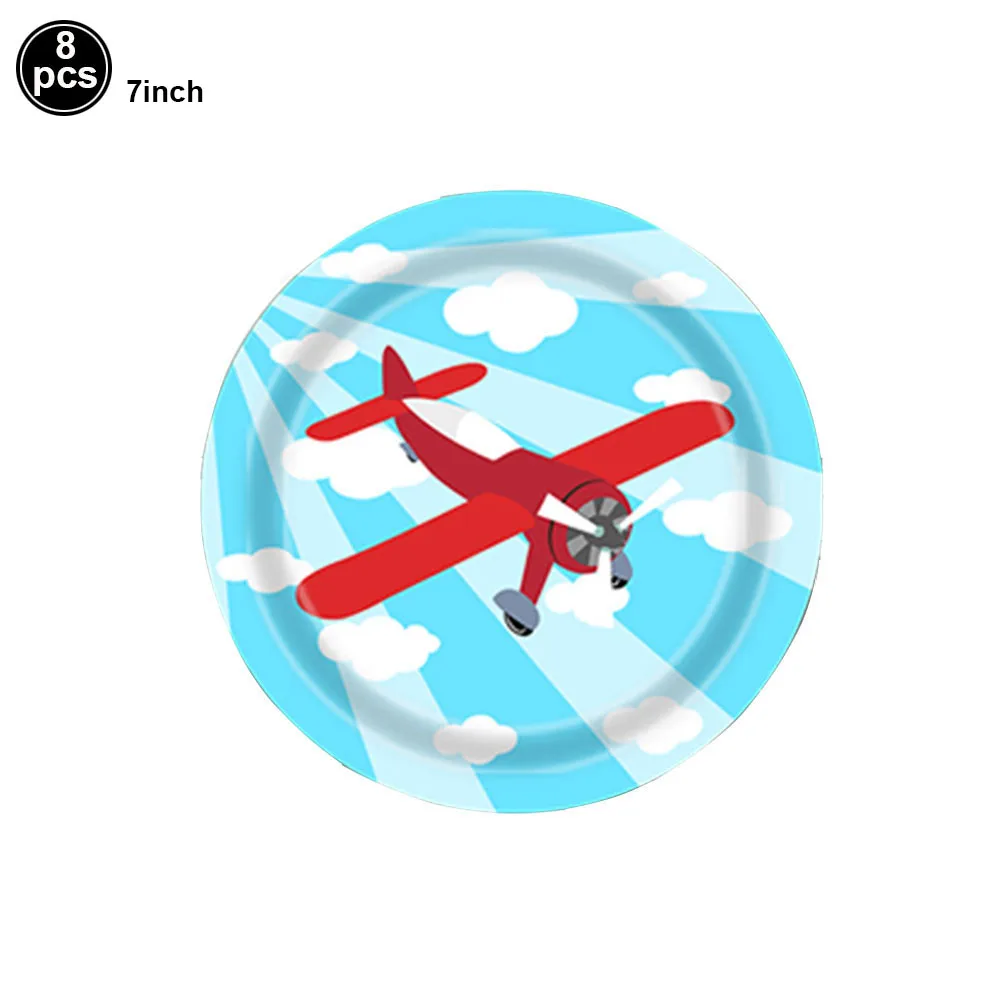 Aviation Adventure Birthday Party Supplies - Airplane Themed Plates & Napkins