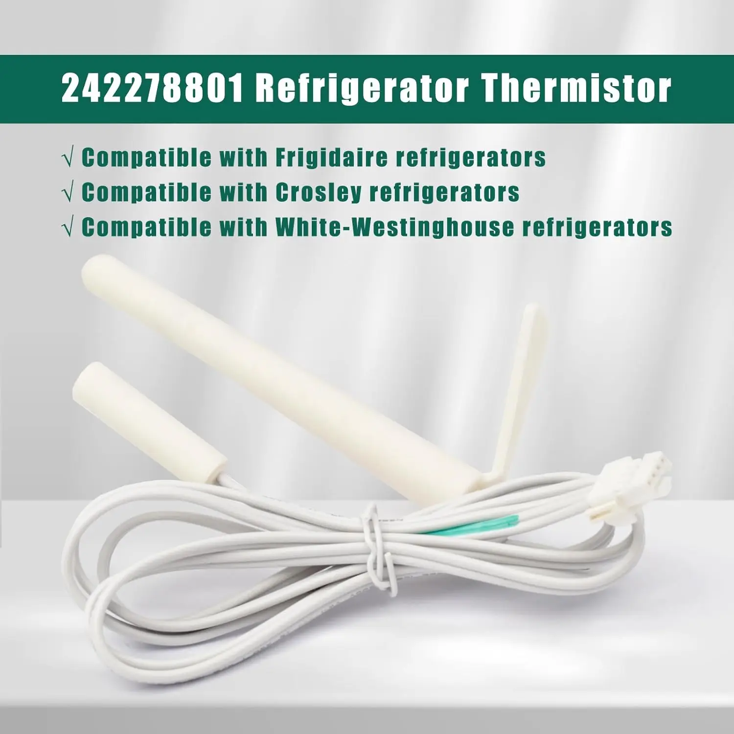 Electrolux Tappan White-Westinghouse Crosley Frigidaire Refrigerator Freezer 242278801 Thermistor Cross NTC Temperature Sensor