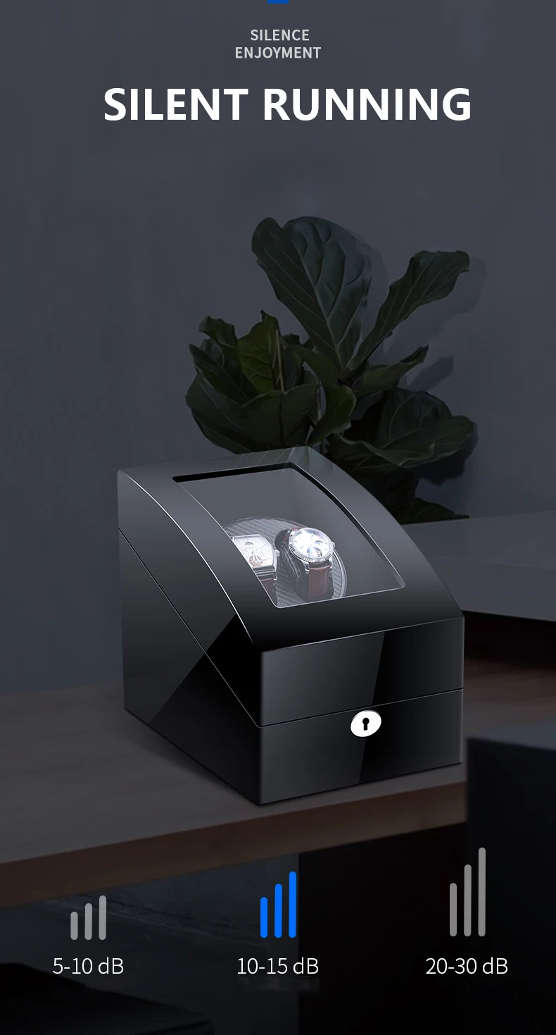 IBBETON premium automatic watch winder with quiet Mabuchi motor and carbon fiber design