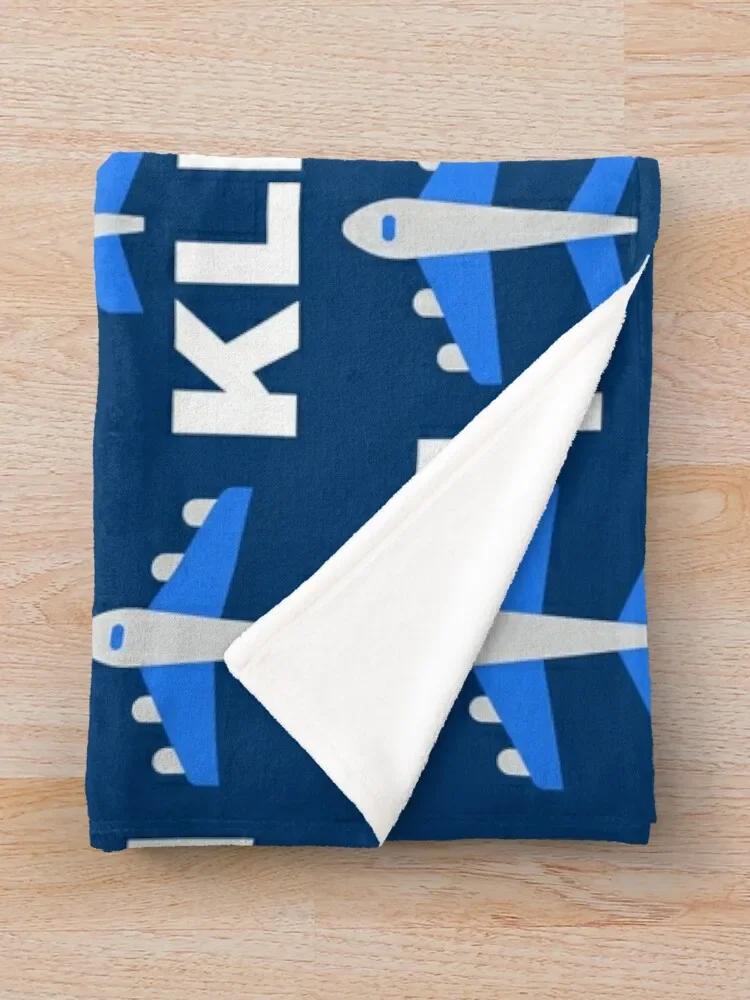 KLM Royal Dutch Airlines Throw Blanket Soft heavy to sleep Blankets 3