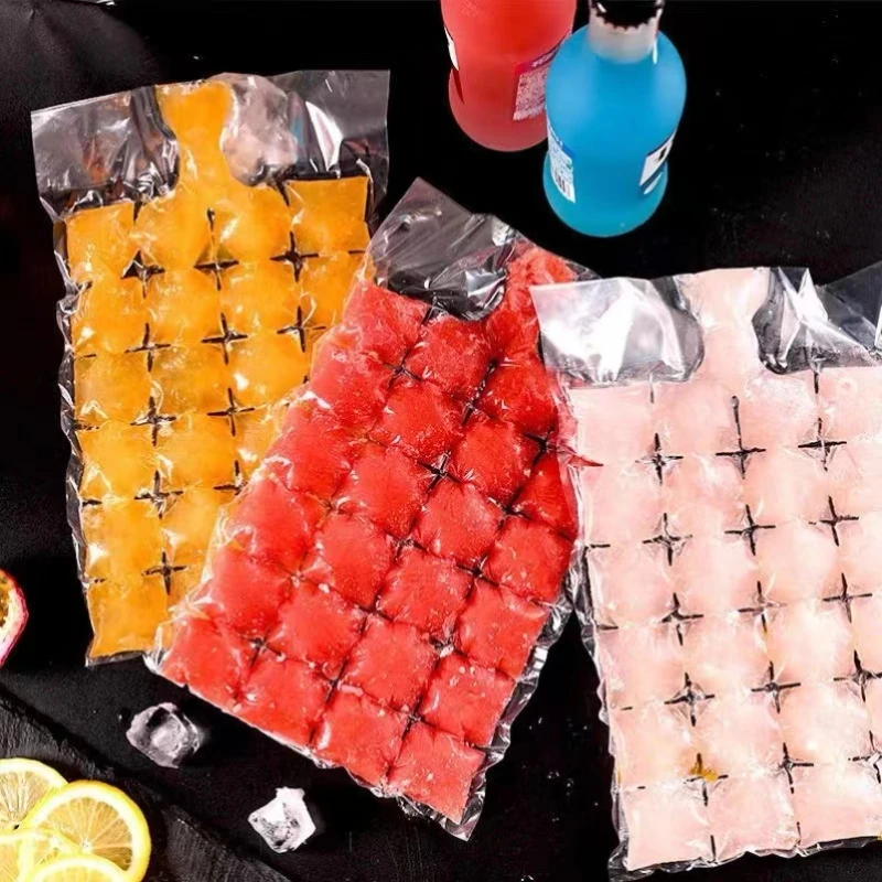 10pcs/pack Ice Cube Mold Disposable Self-Sealing Ice Cube Bags