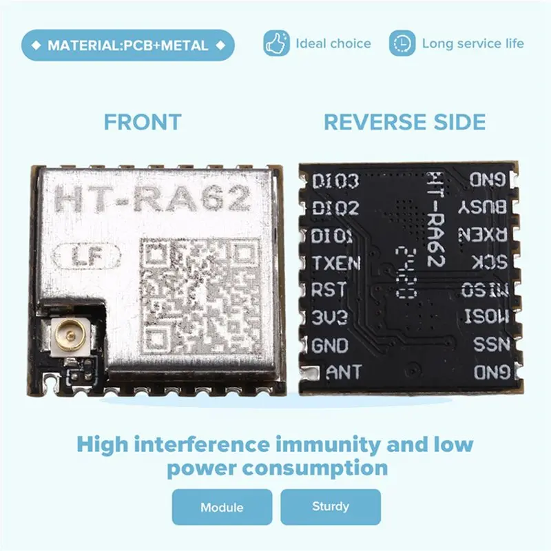 【RECOMENDAR】10X HT-RA62 Lora 시리즈 모듈 SX1262 보조 개발은 Lorawan 프로토콜 433-510Mhz를 지원합니다.