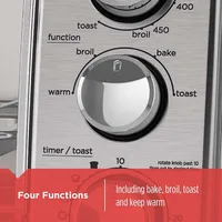 BLACK+DECKER 4-Slice Toaster Oven, TO1745SSG, Even Toast, 4 Cooking Functions Bake, Broil, Toast and Keep Warm, Removable Crumb 2