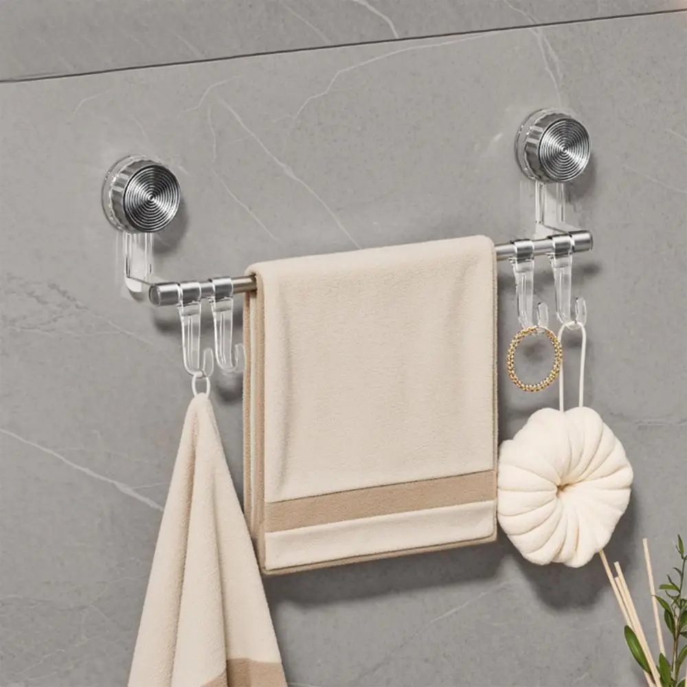 Description Picture 5 of itemsuction cup wall mounted towel rack bathroom horizontal bar towel Rack Toilet Vacuum Suction Cup Towel Bar Bathroom Accessories