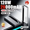 200000mAh 120W Power Bank High Capacity Digital Display Super Fast Charging Portable Power Bank For iPhone Huawei Samsung 2025 2