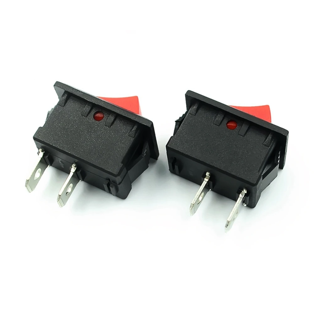 On-Off KCD11 2Pin 2P Car Rocker Switch 3A 250V 6A 125V AC Button KCD1-11 10X15 10X15 KCD117 5PCS
