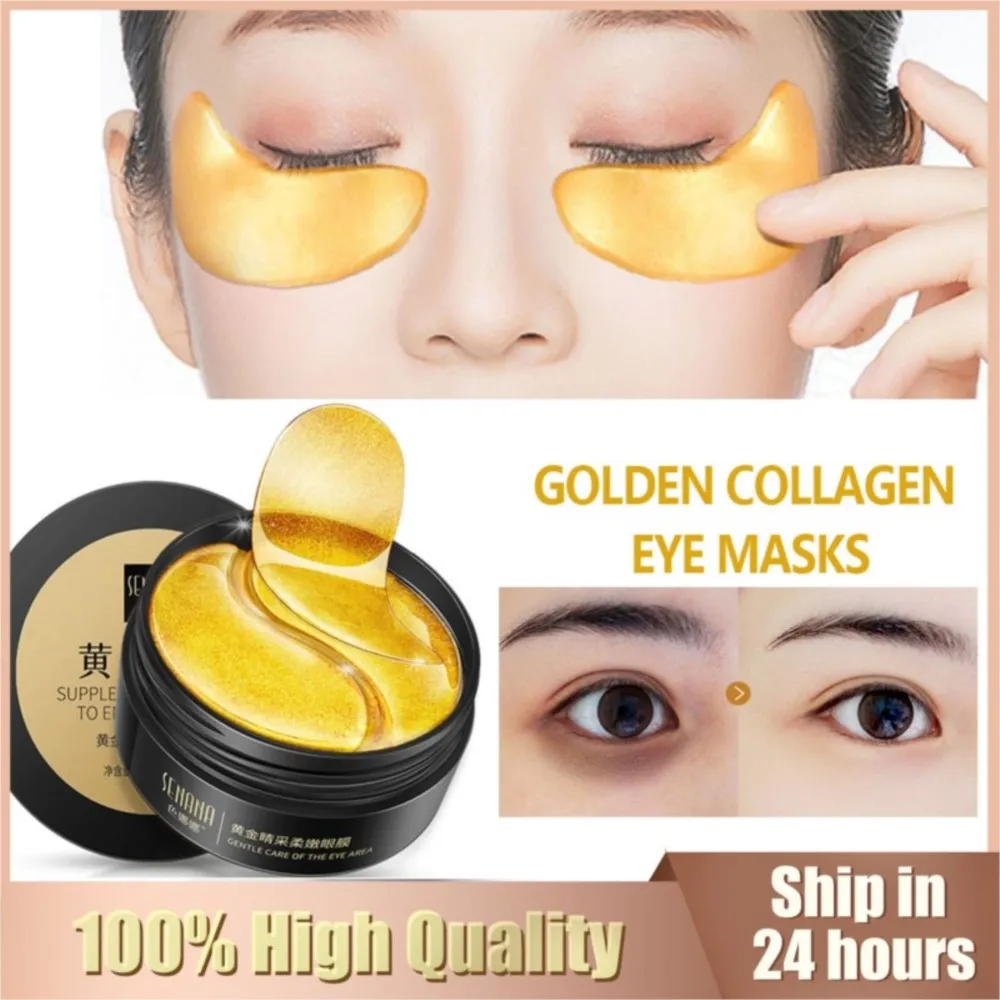 Skincare Products 24K Gold Hyaluronic Acid Eye Mask Rapid Remove Dark