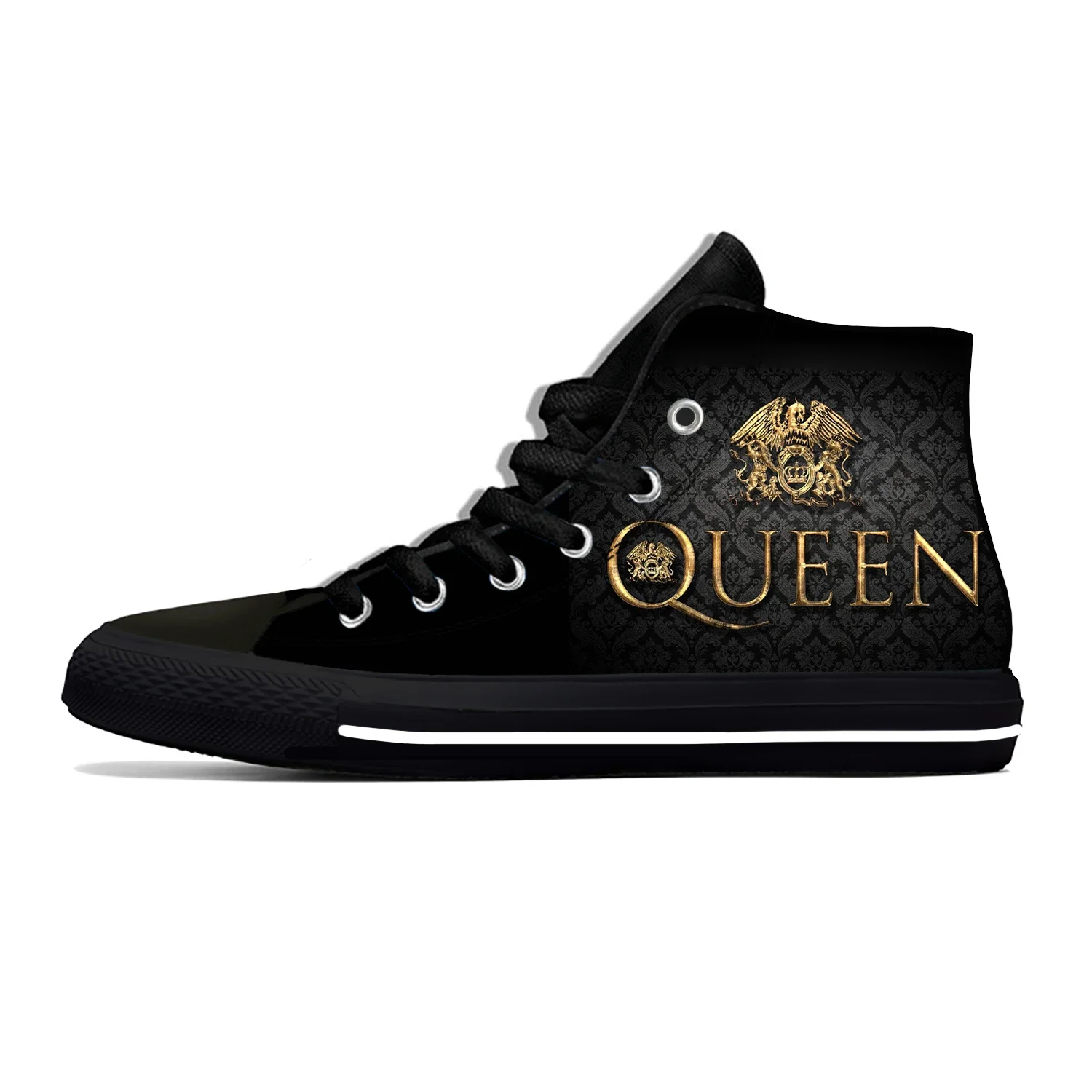 Hot Queen Rock Band Freddie Mercury Music Fashion Casual Cloth Shoes High Top Lightweight Breathable 3D Print Men Women Sneakers