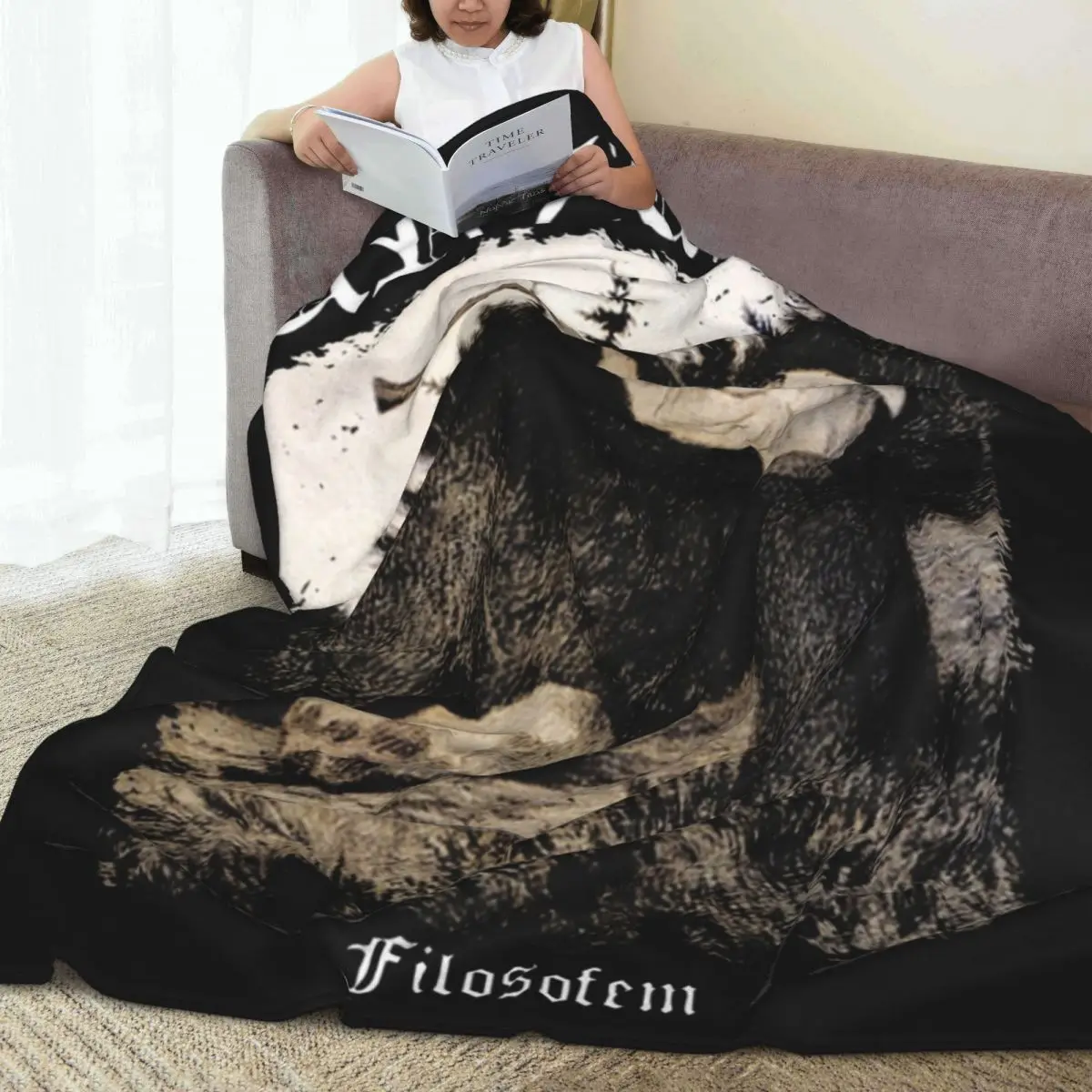 Burzum Blow The Trumpet Blanket Fleece Autumn/Winter Multi-function Soft Throw Blanket for Home Outdoor Bedspread 3