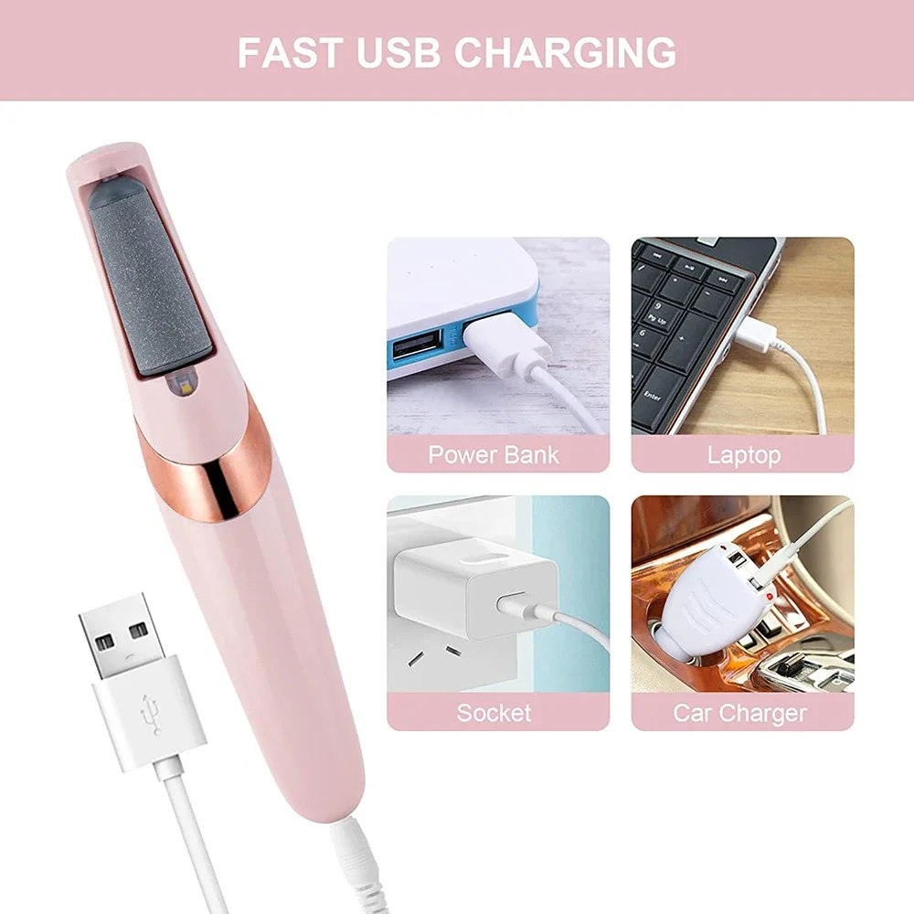 Electric Foot Callus Remover Electric Foot Callus Remover Rechargeable Scrubber Grinder Professional Pedicure Feet Care