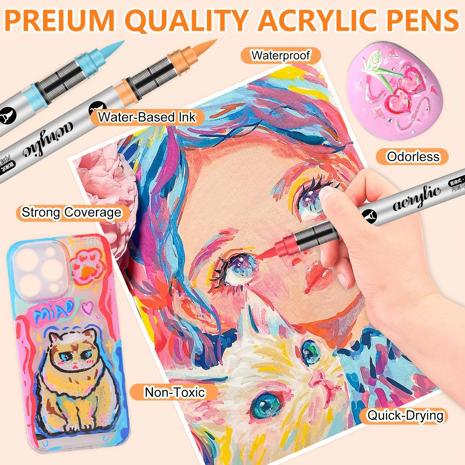 liquid Acrylic marker, suitable for all kinds of surface graffiti, durable, necessary for spring back to school, birthday gift 5
