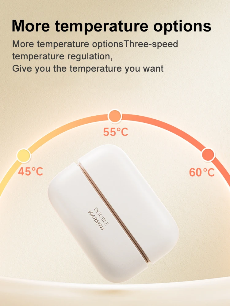 Portable Hand Warmer Electric Heater 2 in 1 Magnetic Rechargeable Hand Warmers Electric Portable Handwarmers Long Lasting Safe Heating Warmer Pocket Heater in Winter