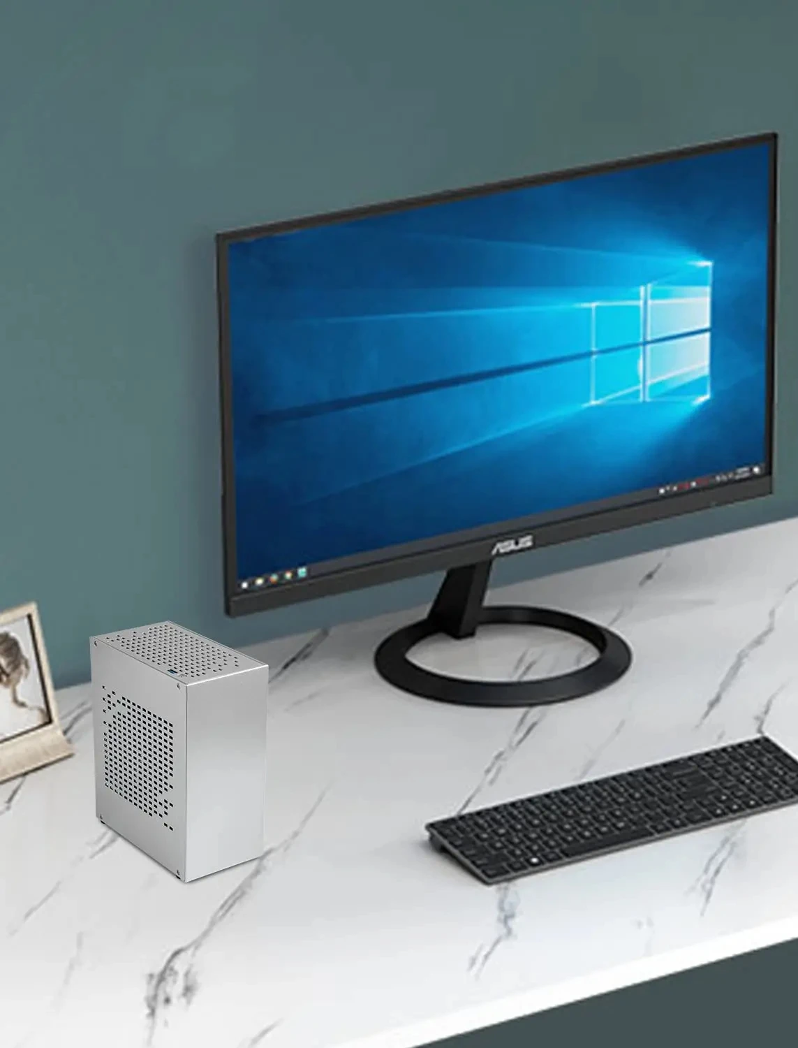 Aluminum HTPC Mini ITX Chassis A07 Game Computer Case Support Graphics Card RTX2070 I5 with PCIE 4.0 Cable Case Samll 1u PSU
