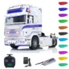1/14 4x4 RTR Metal Chassis R730 RC Tractor Truck Transport Vehicle Smoke 3-speed DIY Painted Finished Car Light Sound Toys Model 1