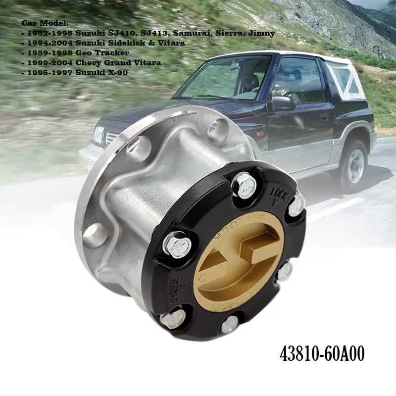 

Ступицы блокировки 4WD для SUZUKI X-90 Vitara скускудо 89-01 JIMNY SJ 410 SJ 413 Samurai Sierra B039 43810-60A00 4381060A00 цинковый сплав