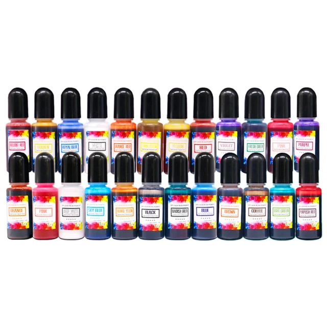 White Ink Set Alcohol-based Ink for Resin Making Concentrated Paint Color  Dye for Resin Art - AliExpress