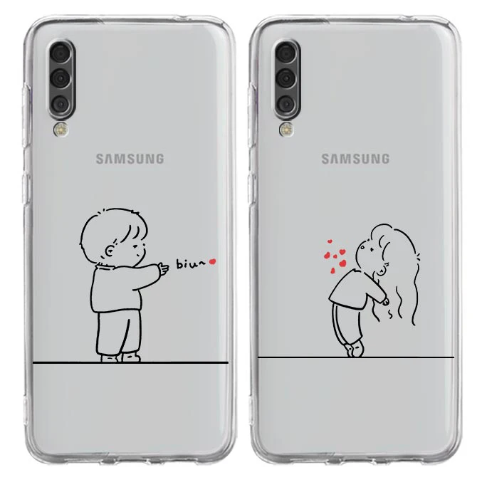 Lovers Love Black White For Samsung A14 5G Phone Case A12 A22 A32 A34 A42 A52 A54 A50 A70 A30 A40 A20E A10S A20S A02S A04S Cover