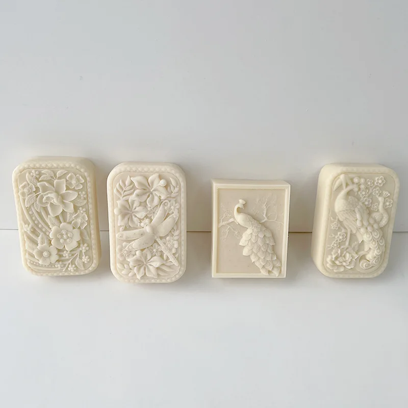 Handmade Soap Silicone Mold Resin Mould Peacock Flower Soap Making Supplies Resin Epoxy Chocolate Mold Home Decor Gifts