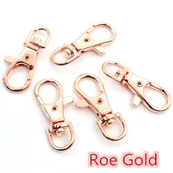 10pcs Metallic Lobster Clasp Hooks for Jewelry Making - Bronze, Rhodium, Gold, Silver Plated (Rose Gold)